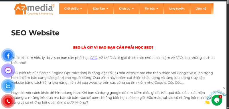 Khóa học SEO Website